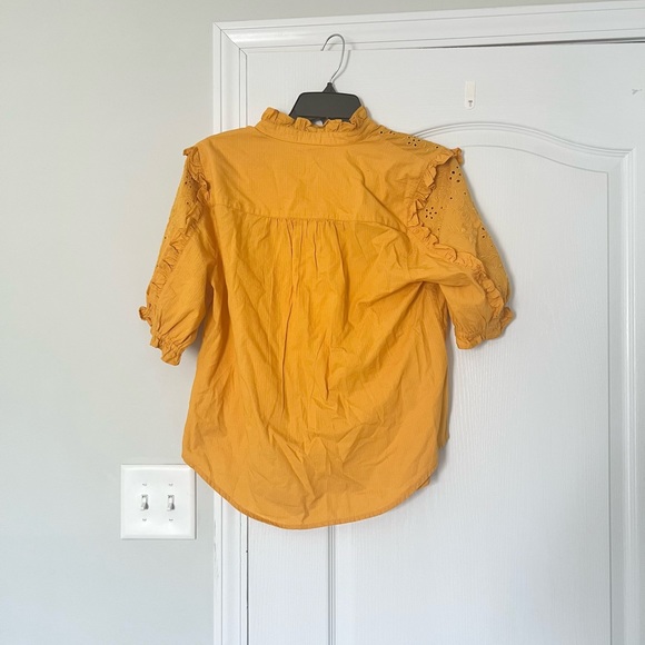 Crown & ivy | nwt yellow button down blouse - M - Picture 3 of 8